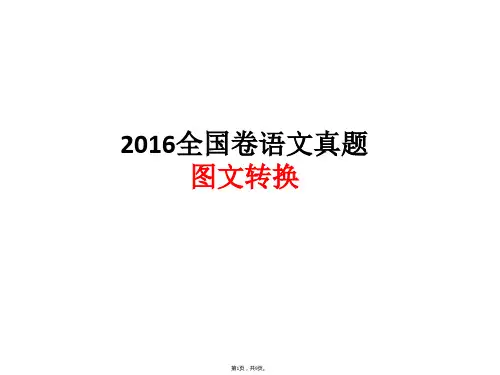 2016全国卷语文真题之图文转换题