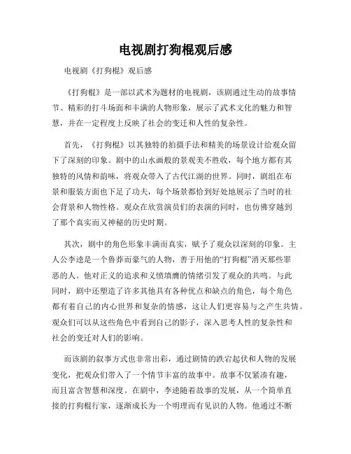 电视剧打狗棍观后感