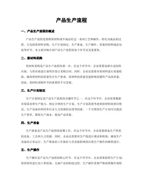 产品生产流程
