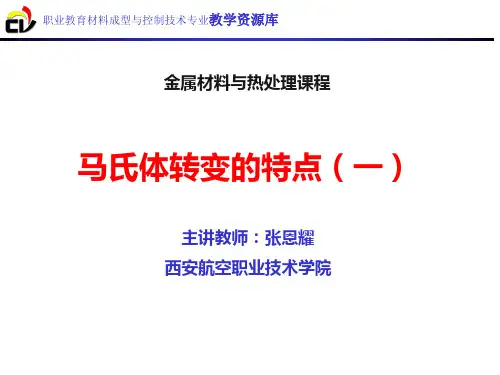 马氏体转变的特点(一).