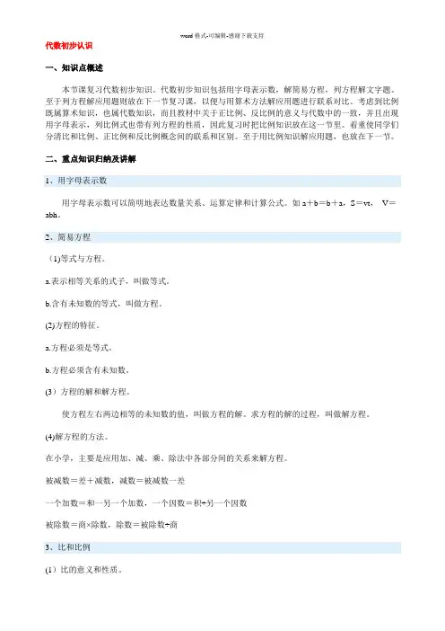 代数初步认识