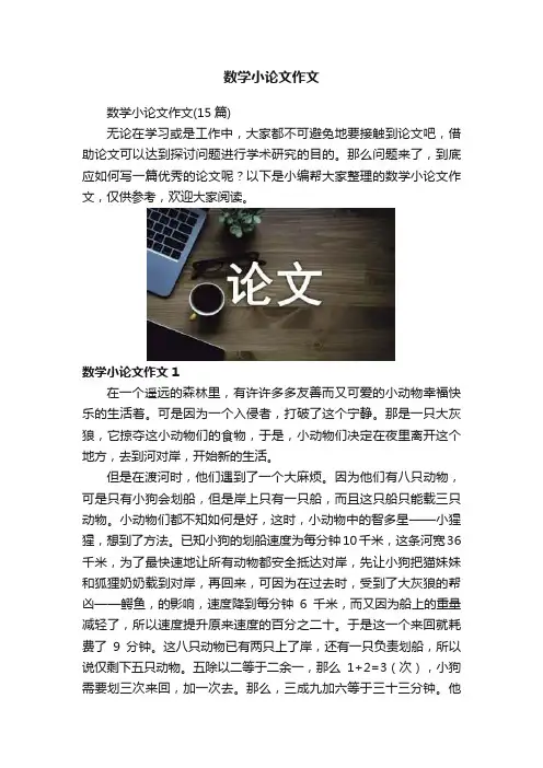数学小论文作文