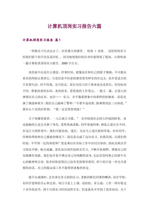 计算机顶岗实习报告六篇_1