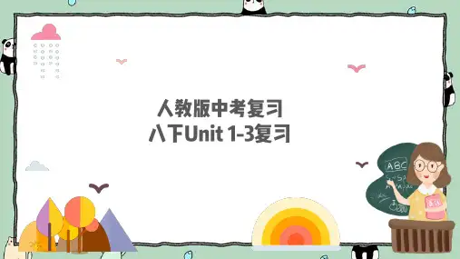 2025年人教版八年级下册Unit1-Unit3中考复课件(共16张PPT)