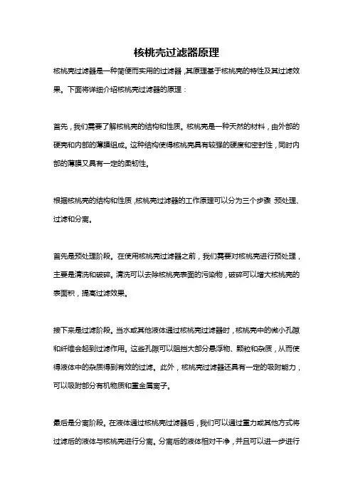 核桃壳过滤器原理