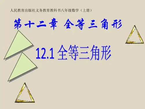 人教版初中数学课标版八年级上册第十二章12.1 全等三角形(共24张PPT)