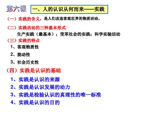 【人教版高中政治必修】在实践中追求和发展真理PPT优秀课件1