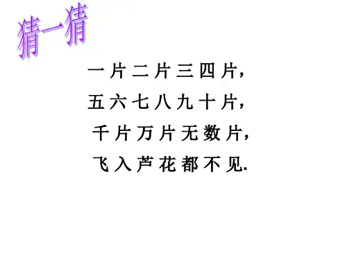 下雪了(作文指导)