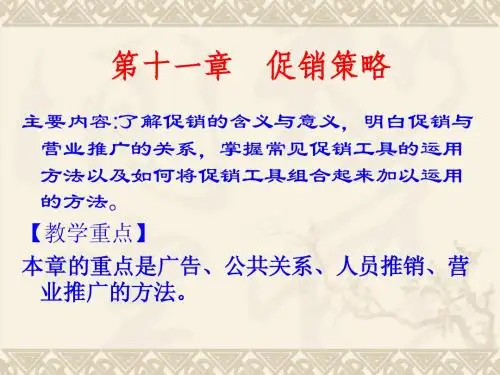 第11章  促销策略