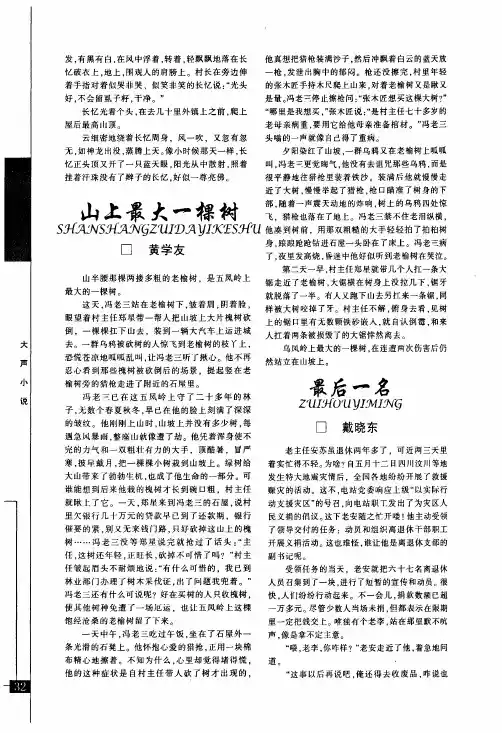 山上最大一棵树