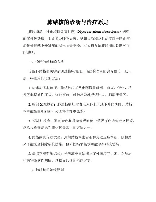 肺结核的诊断与治疗原则
