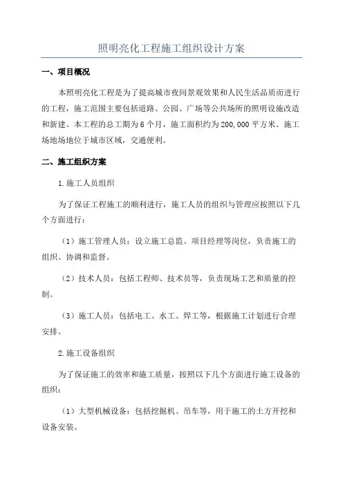 照明亮化工程施工组织设计方案