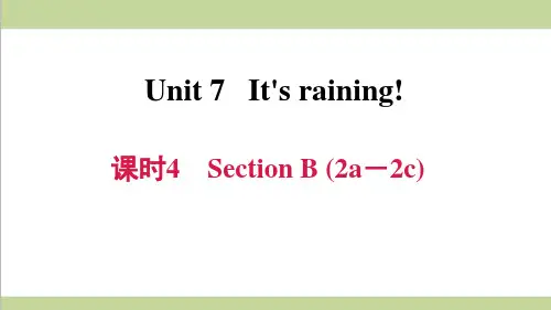 人教版七年级下册英语 Unit 7 课时4 Section B (2a-2c) 课后习题重点练习课件