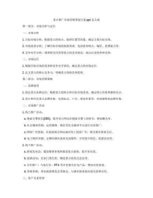 景点推广市场营销策划方案ppt怎么做