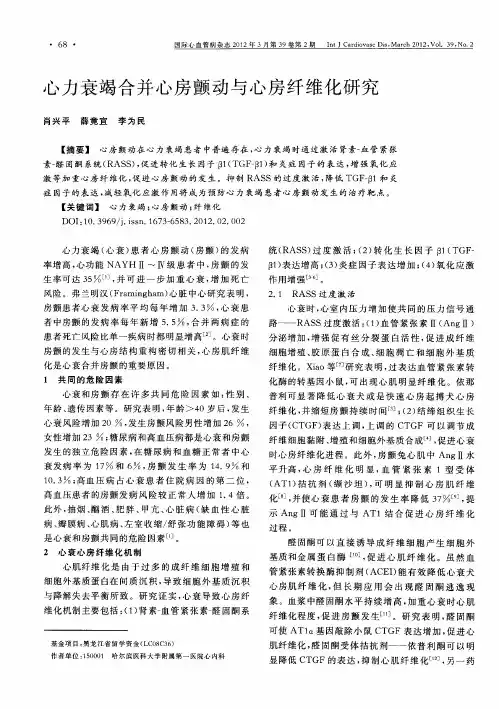 心力衰竭合并心房颤动与心房纤维化研究