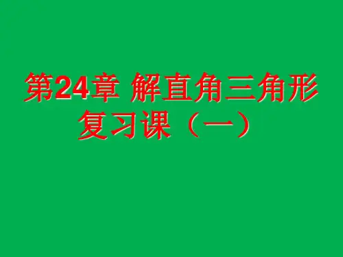 解直角三角形复习课华东师大版九年级数学上册精品PPT