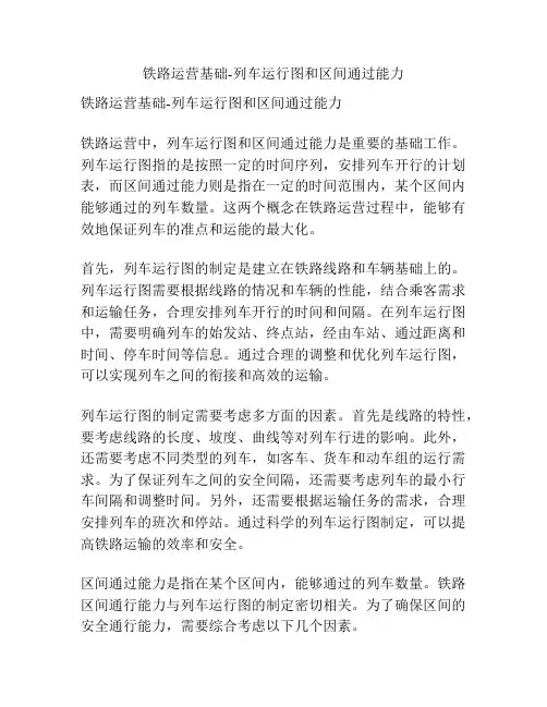 铁路运营基础-列车运行图和区间通过能力