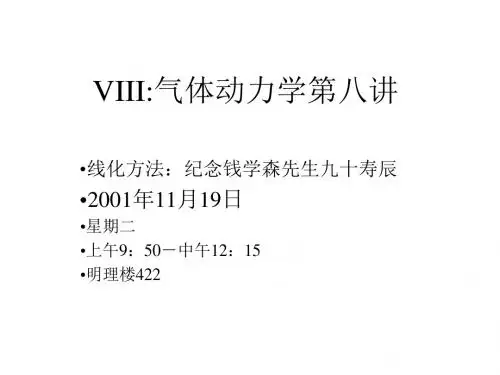 气体动力学讲义吴子牛lecture8