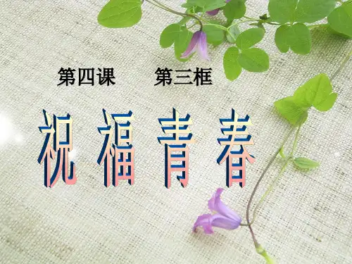 《祝福青春》课件