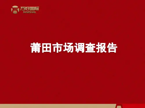 莆田市场调查报告2014.09.07