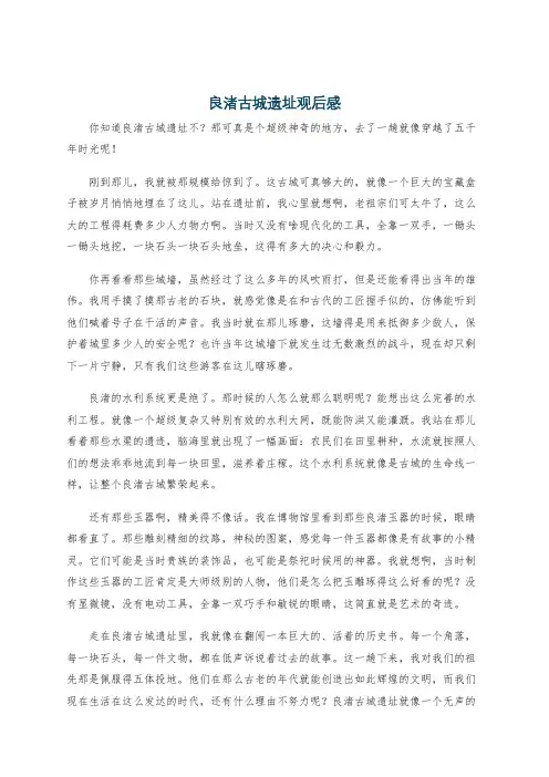 良渚古城遗址观后感