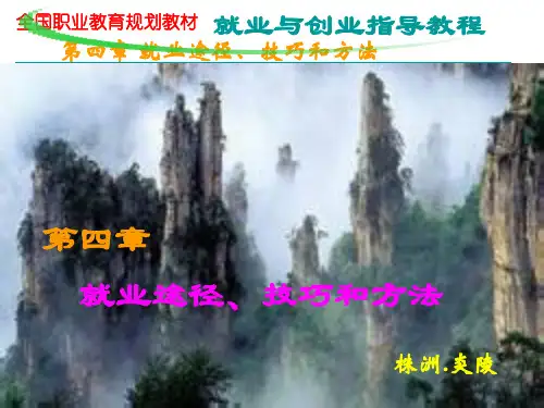 就业与创业指导教程第四章  求职途径、技巧和方法