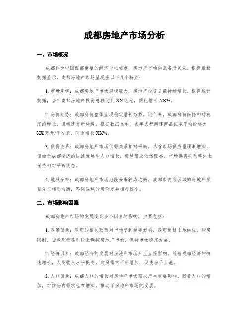 成都房地产市场分析