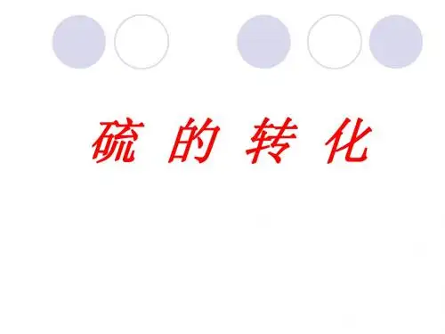 硫的转化(鲁科版)