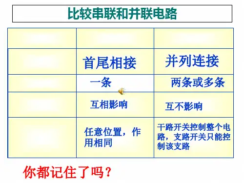 人教版九年级物理15.3串联与并联(共27张PPT)