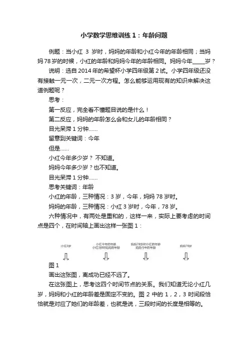 小学数学思维训练1：年龄问题