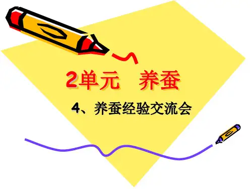 苏教版四年级科学下册8《养蚕经验交流会》课件