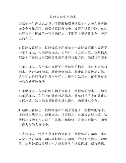 铁路安全生产标志