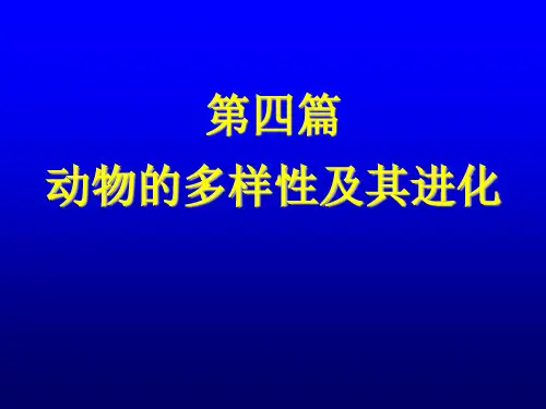 普通生物学-6 动物的多样性及其进化  无脊椎动物