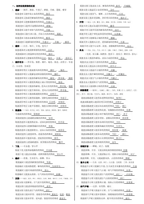 考研中药总结