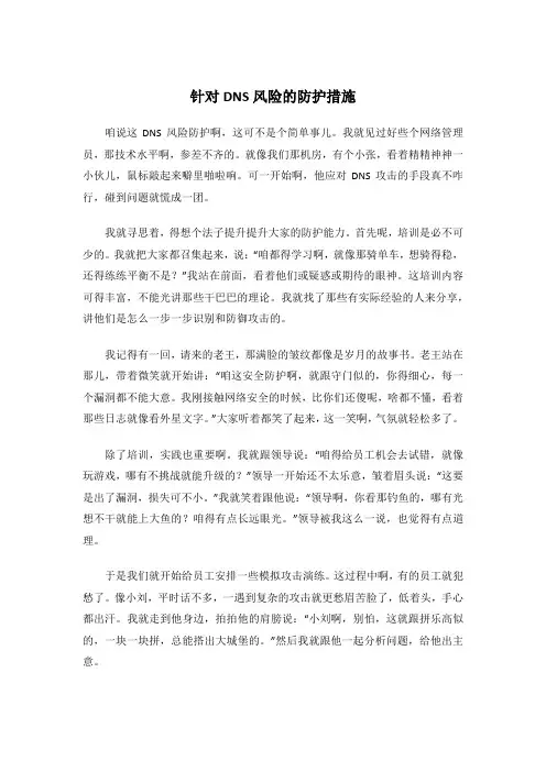 针对dns风险的防护措施