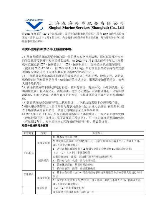 关于补差培训安排的注意事项