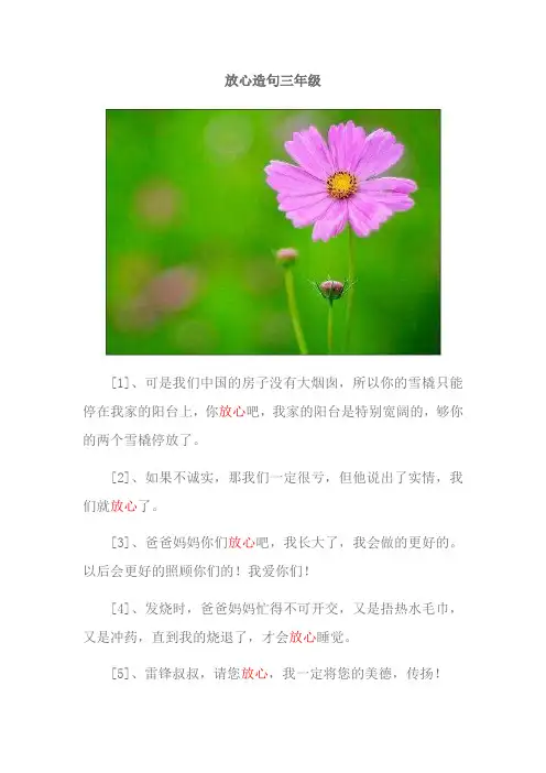 放心造句三年级