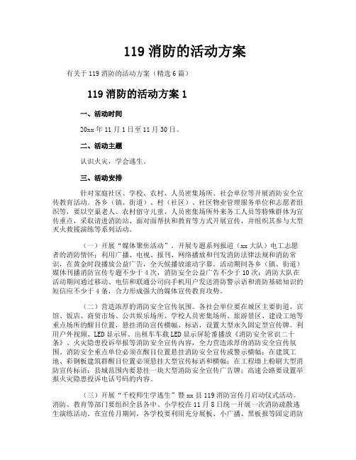 119消防的活动方案