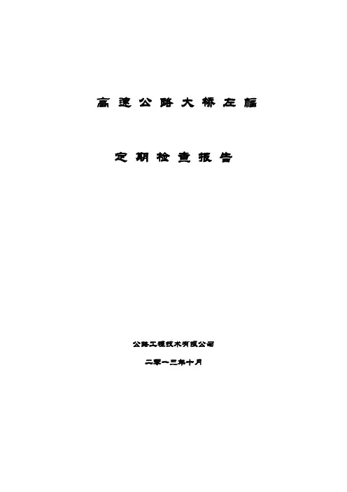 高速公路大桥左幅定期检查报告