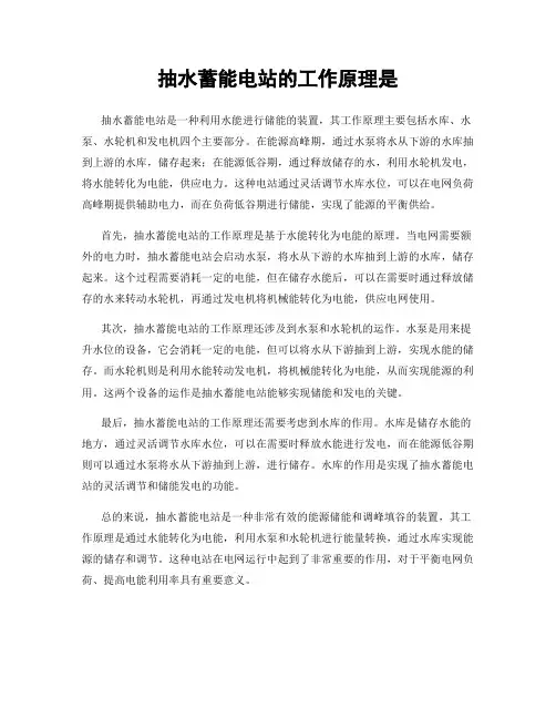 抽水蓄能电站的工作原理是