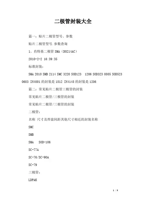 二极管封装大全