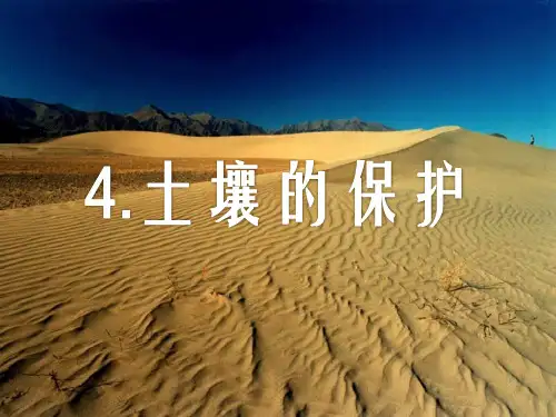 土壤的保护-植物生活的土地精品PPT