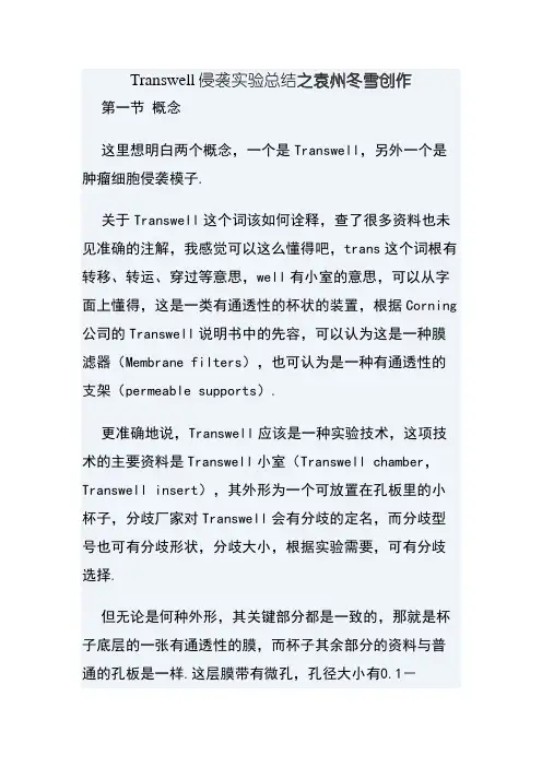 Transwell实验 超详细