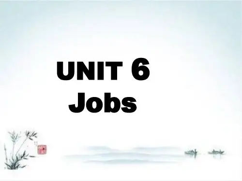 四年级英语下册课件：Unit 6《Jobs》1(广州开心英语)