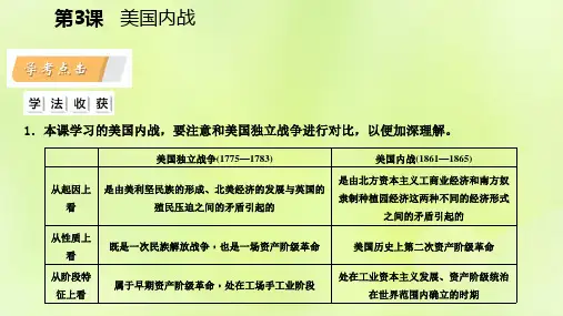 九年级历史下册第一单元殖民地人民的反抗与资本主义制度的扩展第3课美国内战课件新人教版