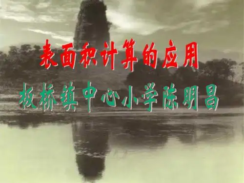 表面积计算的应用(第16页例5及练一练、练习四第6题)