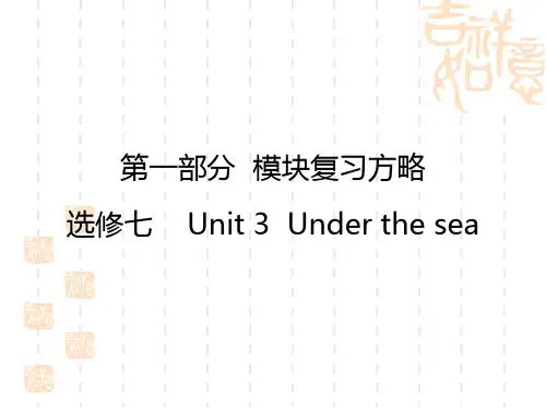 高三英语新课标一轮复习课件：第1部分 选修7 Unit 3