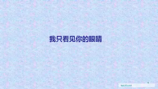 我只看见你的眼睛北师大版四年级语文PPT课件