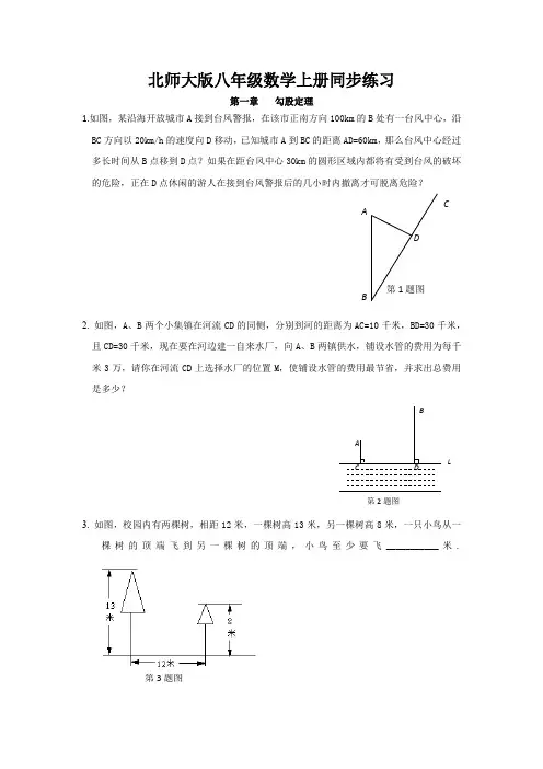 北师大版八年级数学上册同步练习