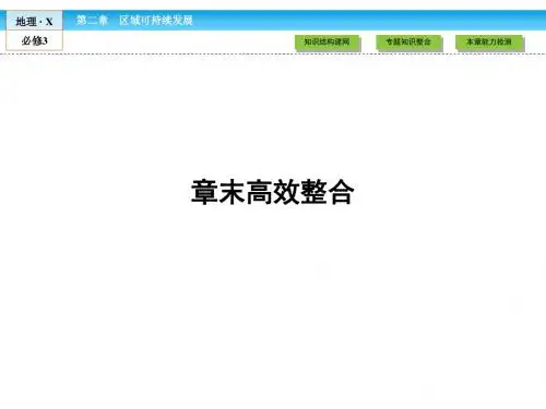 《金版新学案》2018-2019学年高中(湘教版 )地理必修3课件：章末高效整合2